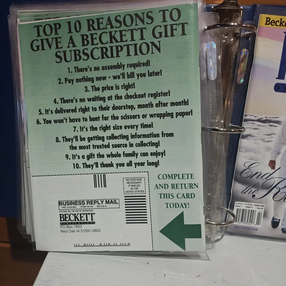 Vintage Beckett Racing Magazine January 2000 Near Mint Protective Sleeved